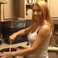 Sexy blonde housewife girlfriend refuses to share cookies she bakes and is tied up and forced to eat them all on Adult XXX Video
