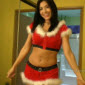 sexy santa helper christmas costume for the holidays from frederick's of hollywood velvet with maribou trim with tara tainton on XXX amateur adult video with free preview