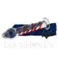 spiral massage glass dildo sex toy packaged in velvet pouch